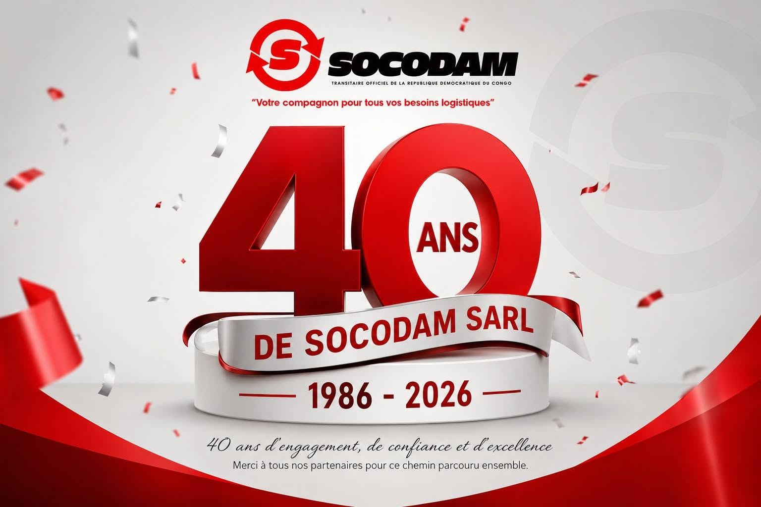 SOCODAM SARL célèbre 40 ans d'excellence au service de la logistique en RDC